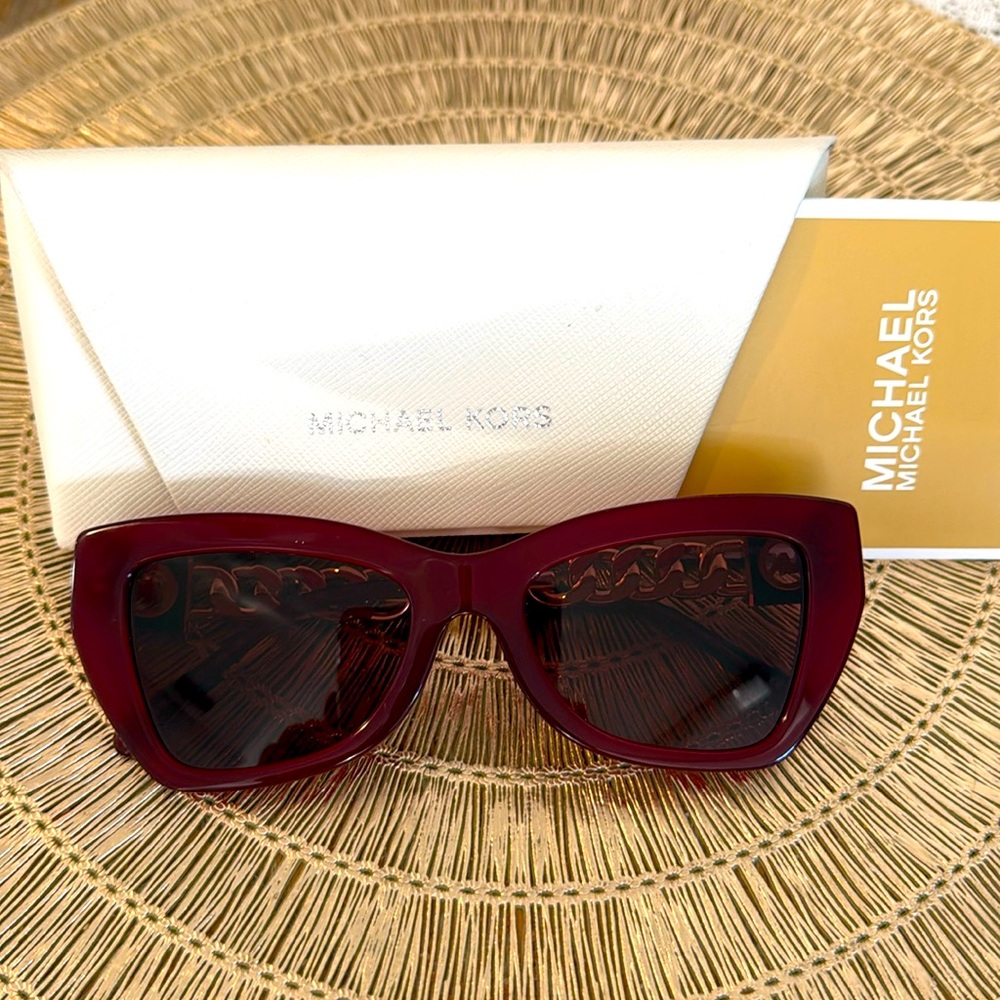 MK sunglasses, burgundy color